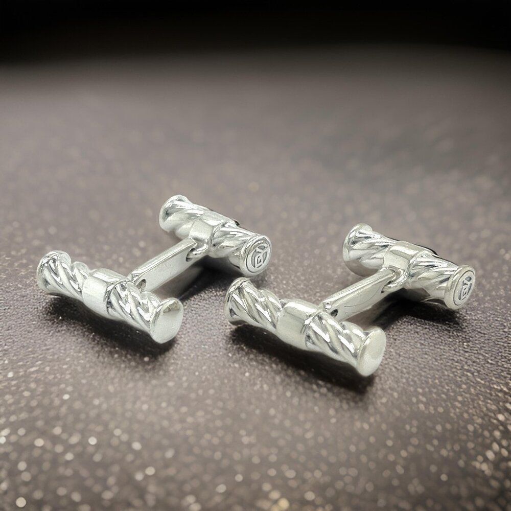 David Yurman Estate Men Cufflinks Sterling Silver Dy110